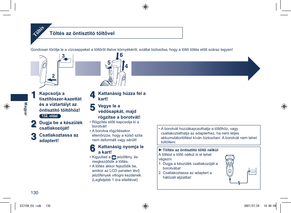 Panasonic ES7109 User Manual | Page 130 / 184