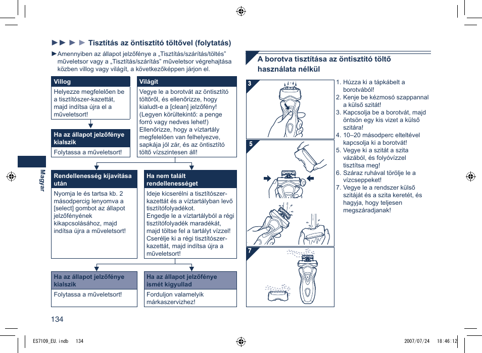 Panasonic ES7109 User Manual | Page 134 / 184