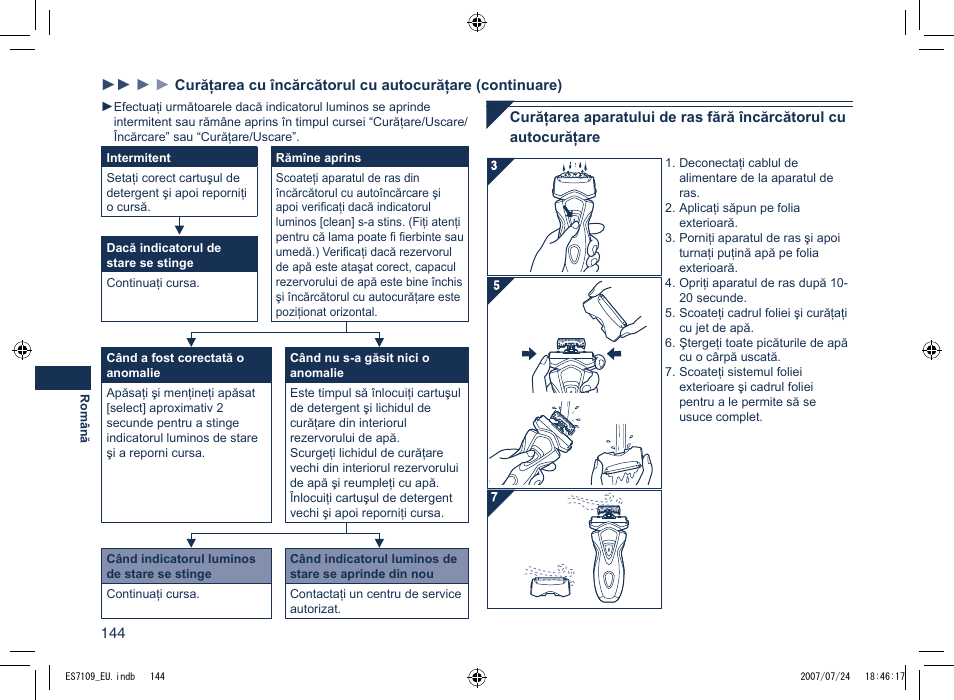 Panasonic ES7109 User Manual | Page 144 / 184