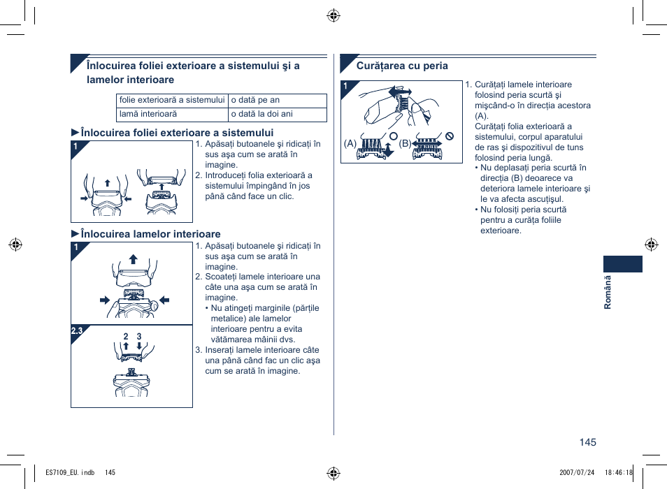 Panasonic ES7109 User Manual | Page 145 / 184