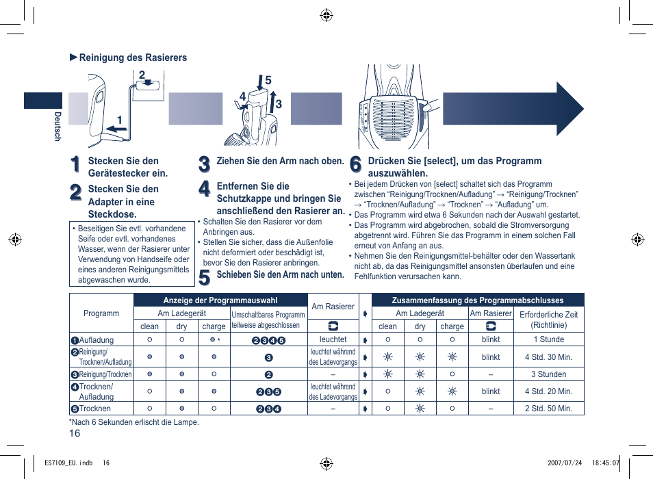 Panasonic ES7109 User Manual | Page 16 / 184