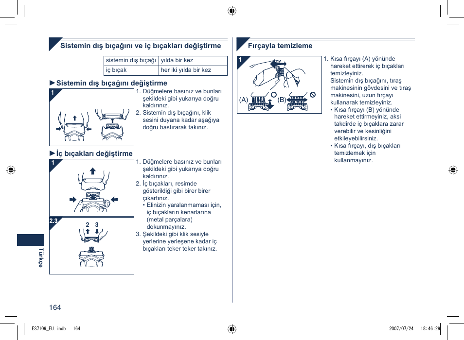 Panasonic ES7109 User Manual | Page 164 / 184