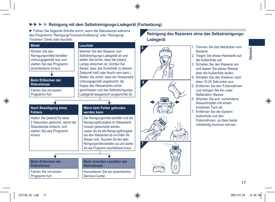 Panasonic ES7109 User Manual | Page 17 / 184