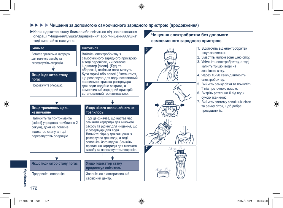 Panasonic ES7109 User Manual | Page 172 / 184