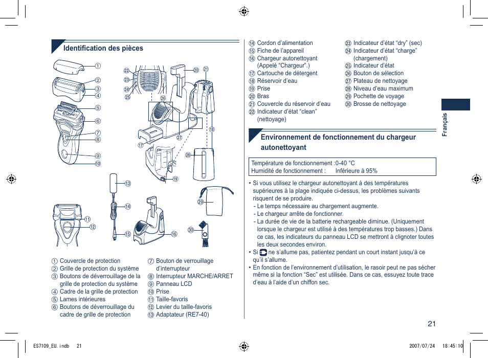 Panasonic ES7109 User Manual | Page 21 / 184