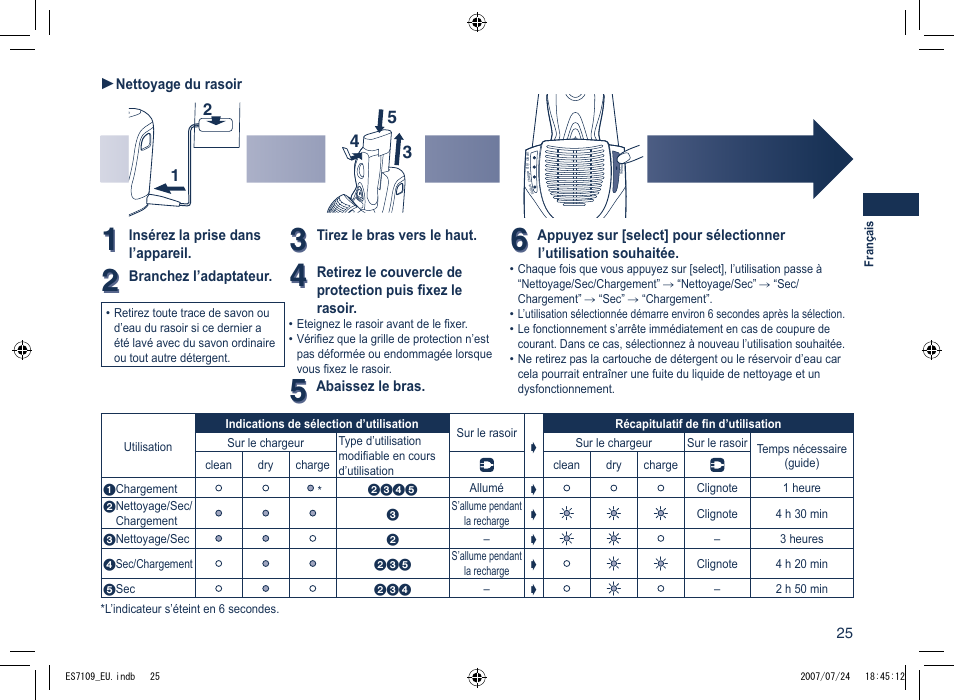 Panasonic ES7109 User Manual | Page 25 / 184