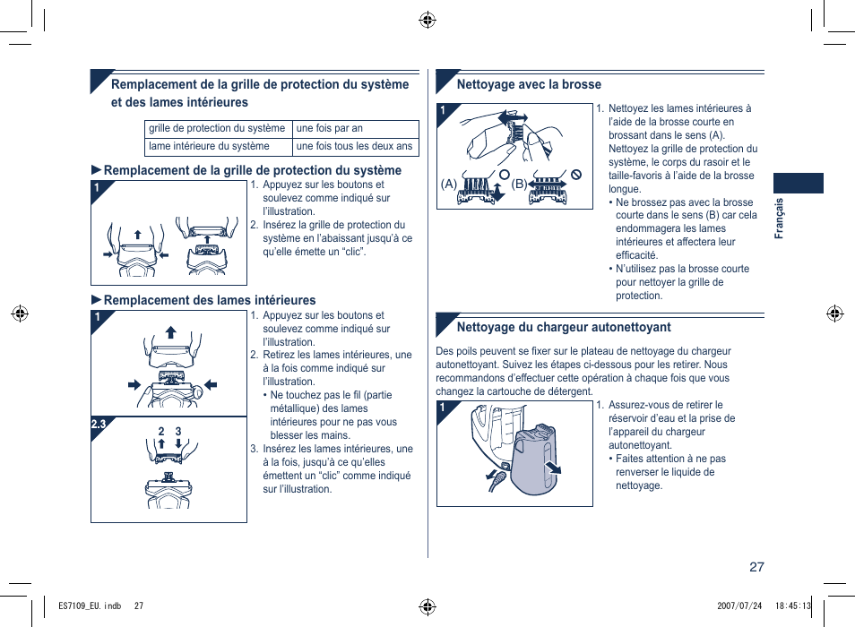 Panasonic ES7109 User Manual | Page 27 / 184