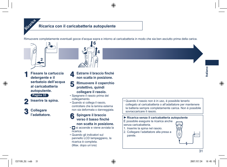 Panasonic ES7109 User Manual | Page 31 / 184