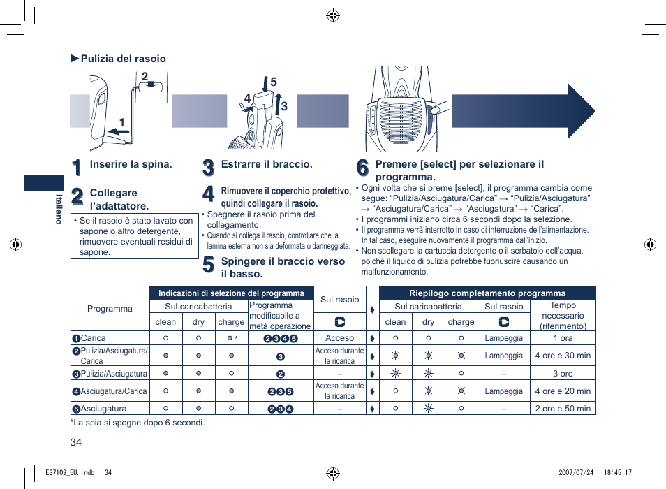 Panasonic ES7109 User Manual | Page 34 / 184