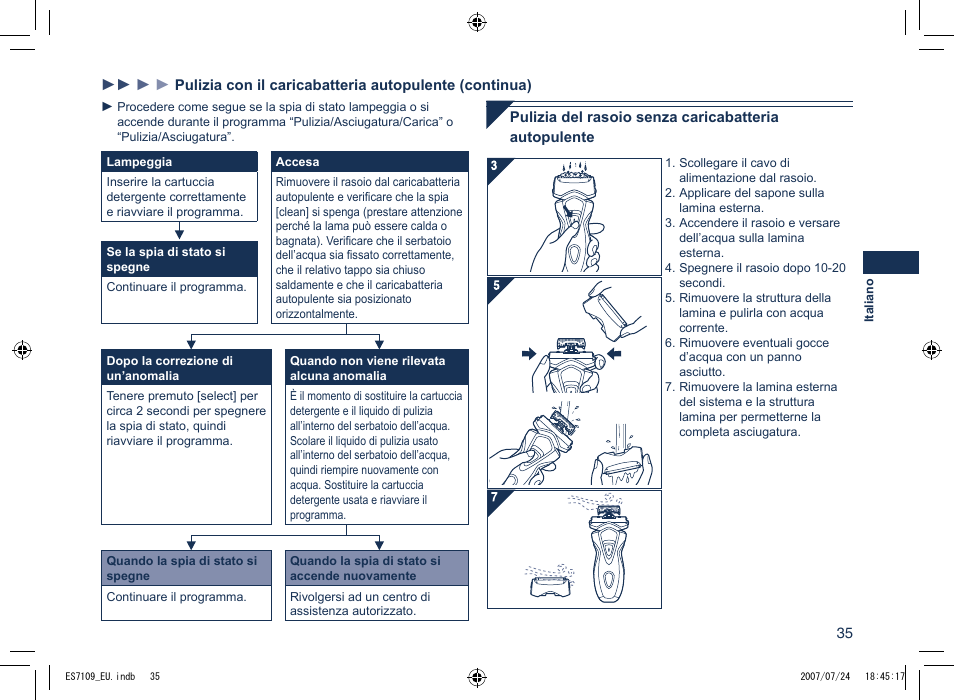 Panasonic ES7109 User Manual | Page 35 / 184
