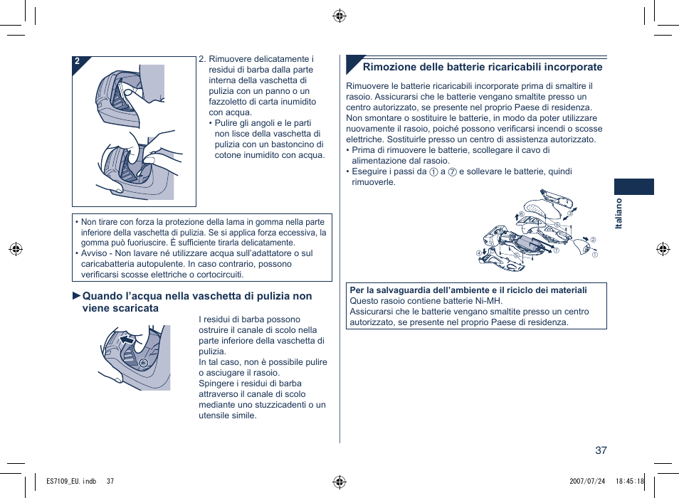 Panasonic ES7109 User Manual | Page 37 / 184