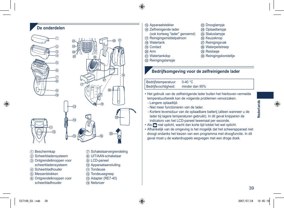 Panasonic ES7109 User Manual | Page 39 / 184