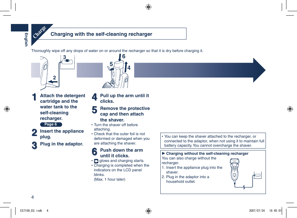 Panasonic ES7109 User Manual | Page 4 / 184