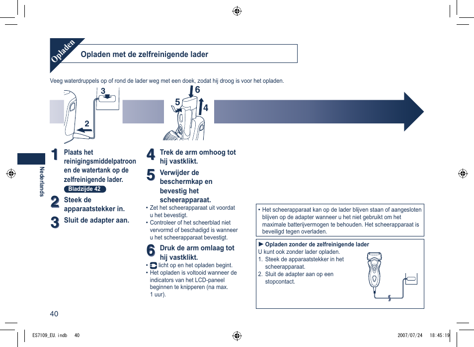 Panasonic ES7109 User Manual | Page 40 / 184