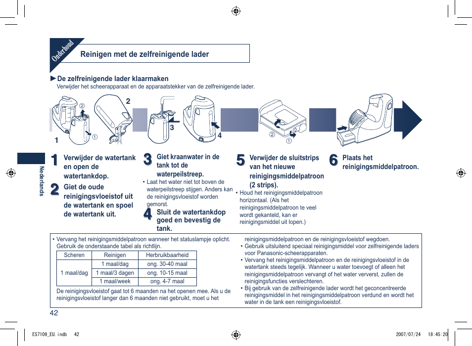 Panasonic ES7109 User Manual | Page 42 / 184