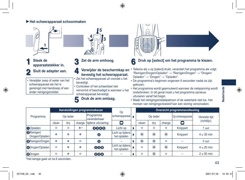 Panasonic ES7109 User Manual | Page 43 / 184