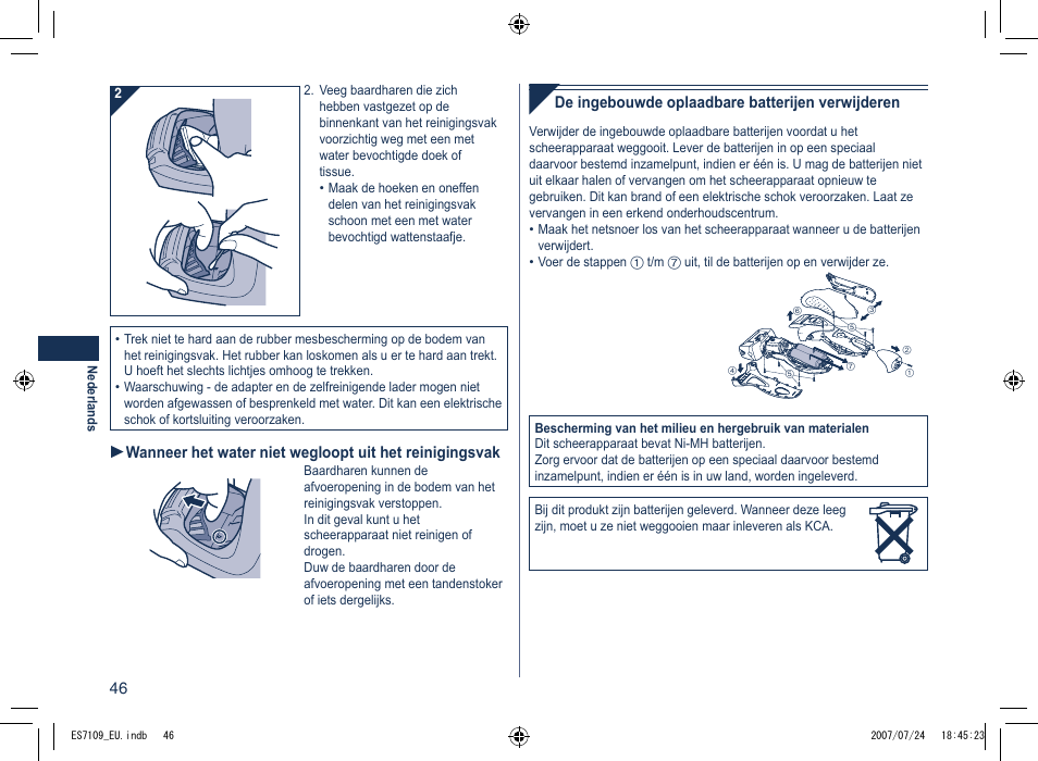 Panasonic ES7109 User Manual | Page 46 / 184