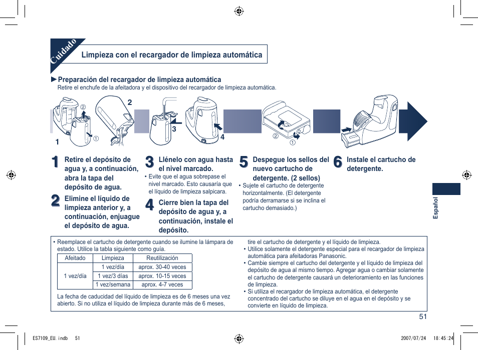 Panasonic ES7109 User Manual | Page 51 / 184