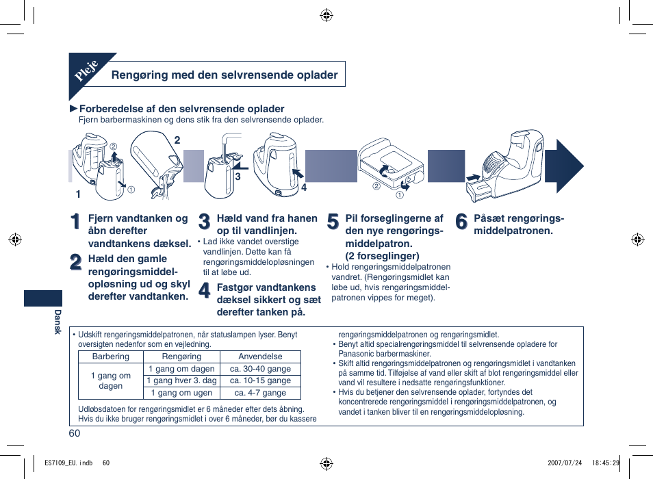 Panasonic ES7109 User Manual | Page 60 / 184