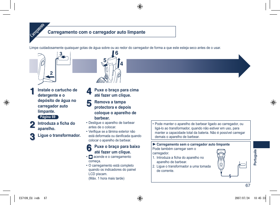 Panasonic ES7109 User Manual | Page 67 / 184
