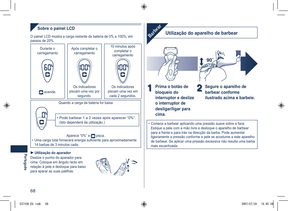 Barbear | Panasonic ES7109 User Manual | Page 68 / 184