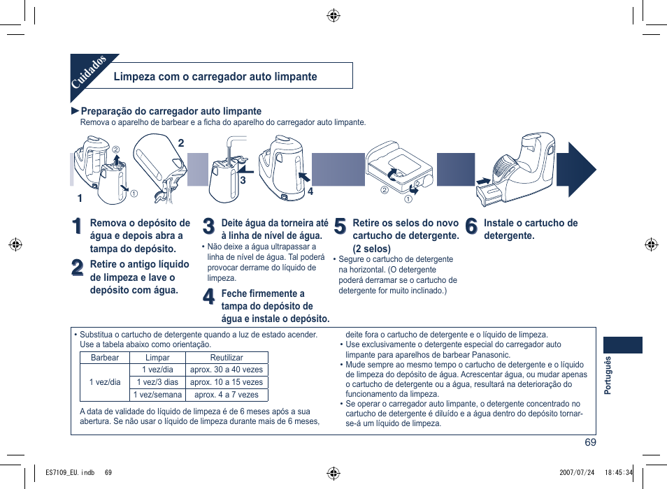 Panasonic ES7109 User Manual | Page 69 / 184