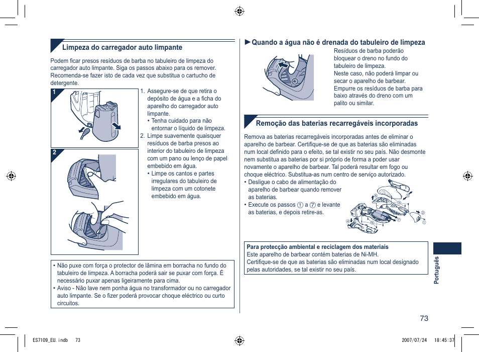 Panasonic ES7109 User Manual | Page 73 / 184