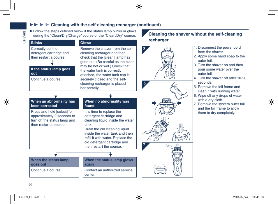 Panasonic ES7109 User Manual | Page 8 / 184