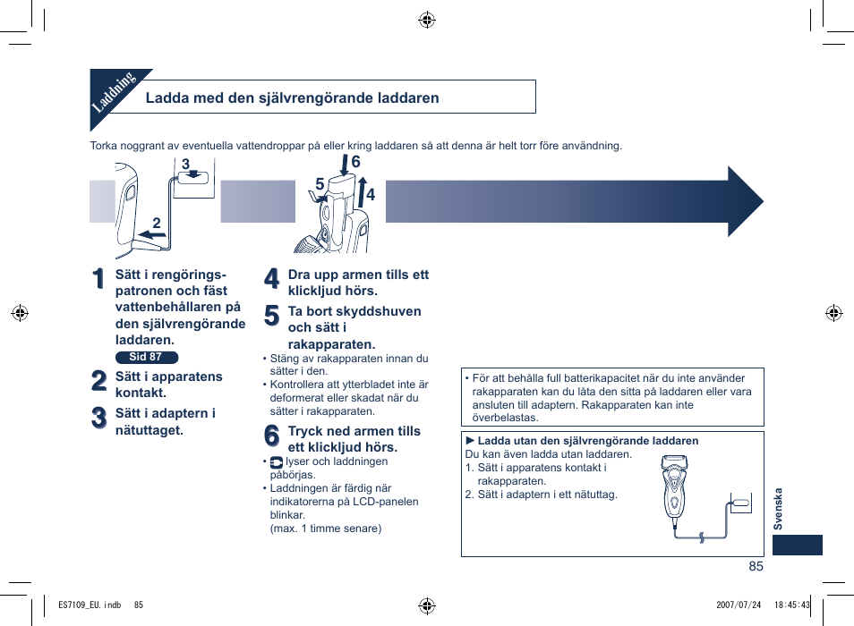 Panasonic ES7109 User Manual | Page 85 / 184