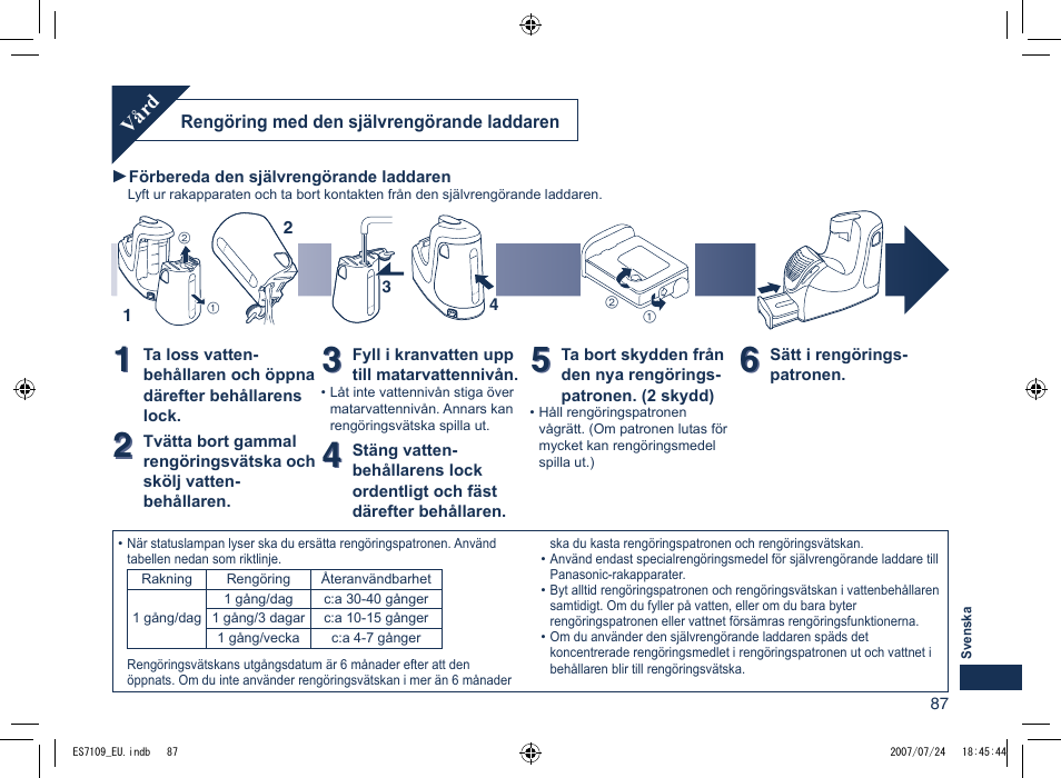 Panasonic ES7109 User Manual | Page 87 / 184