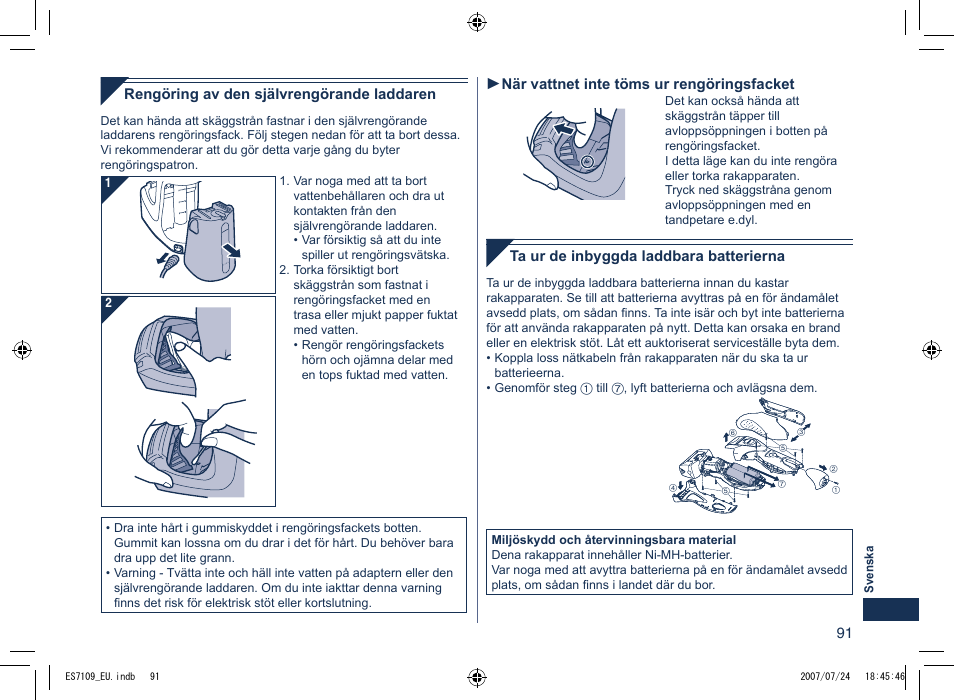 Panasonic ES7109 User Manual | Page 91 / 184