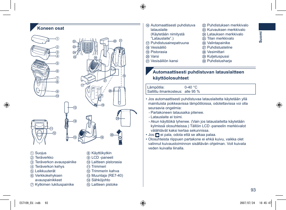 Panasonic ES7109 User Manual | Page 93 / 184