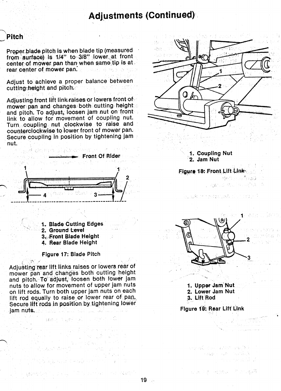 Pitch, Adjustments (continued) | Ariens 927 Series User Manual | Page 21 / 23