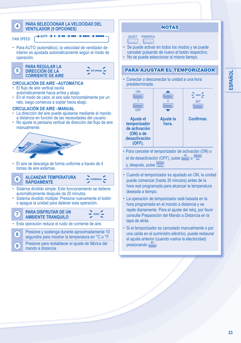 Panasonic CU3E18LBE User Manual | Page 23 / 44