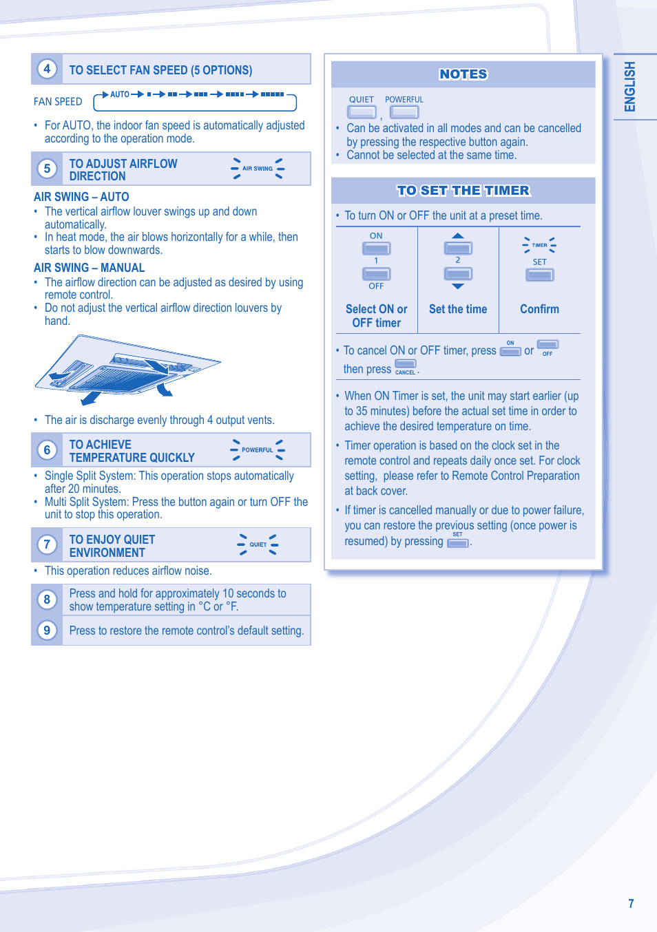 Panasonic CU3E18LBE User Manual | Page 7 / 44