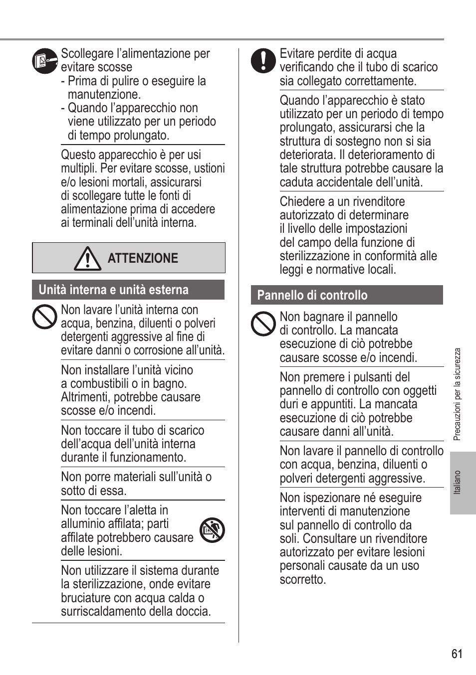 Panasonic WHUH12FE5 User Manual | Page 61 / 100