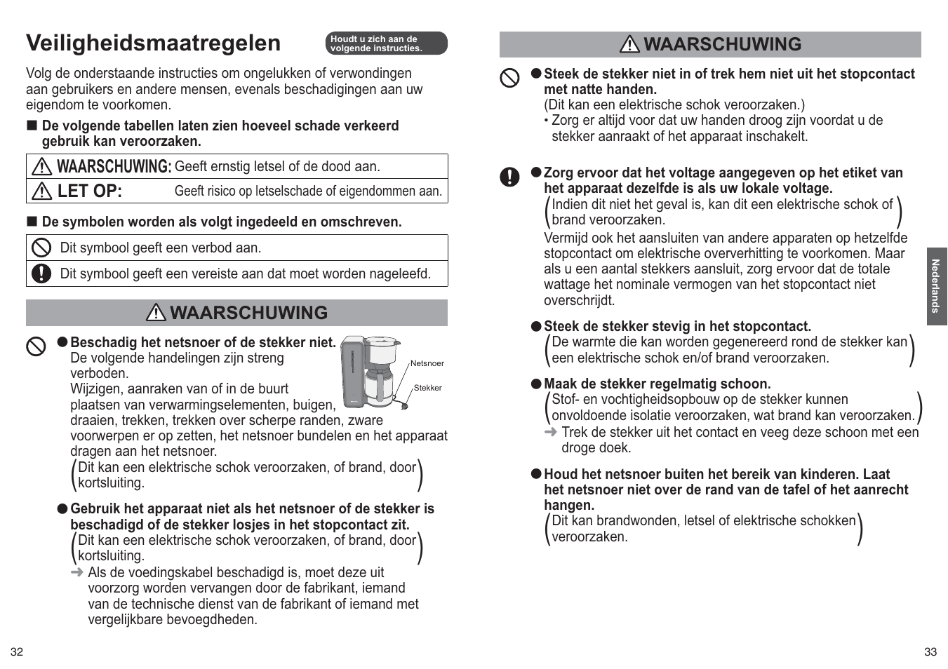 Veiligheidsmaatregelen | Panasonic NCZF1 User Manual | Page 17 / 44