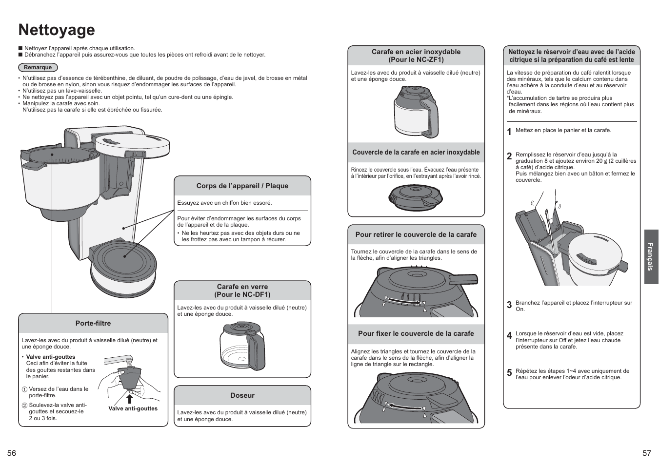 Nettoyage | Panasonic NCZF1 User Manual | Page 29 / 44