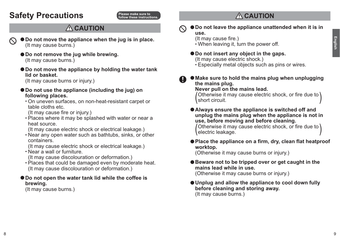 Safety precautions, Caution | Panasonic NCZF1 User Manual | Page 5 / 44