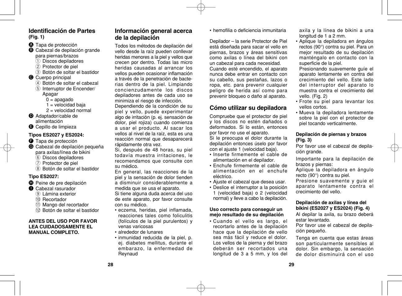 Panasonic ES2023 User Manual | Page 15 / 34