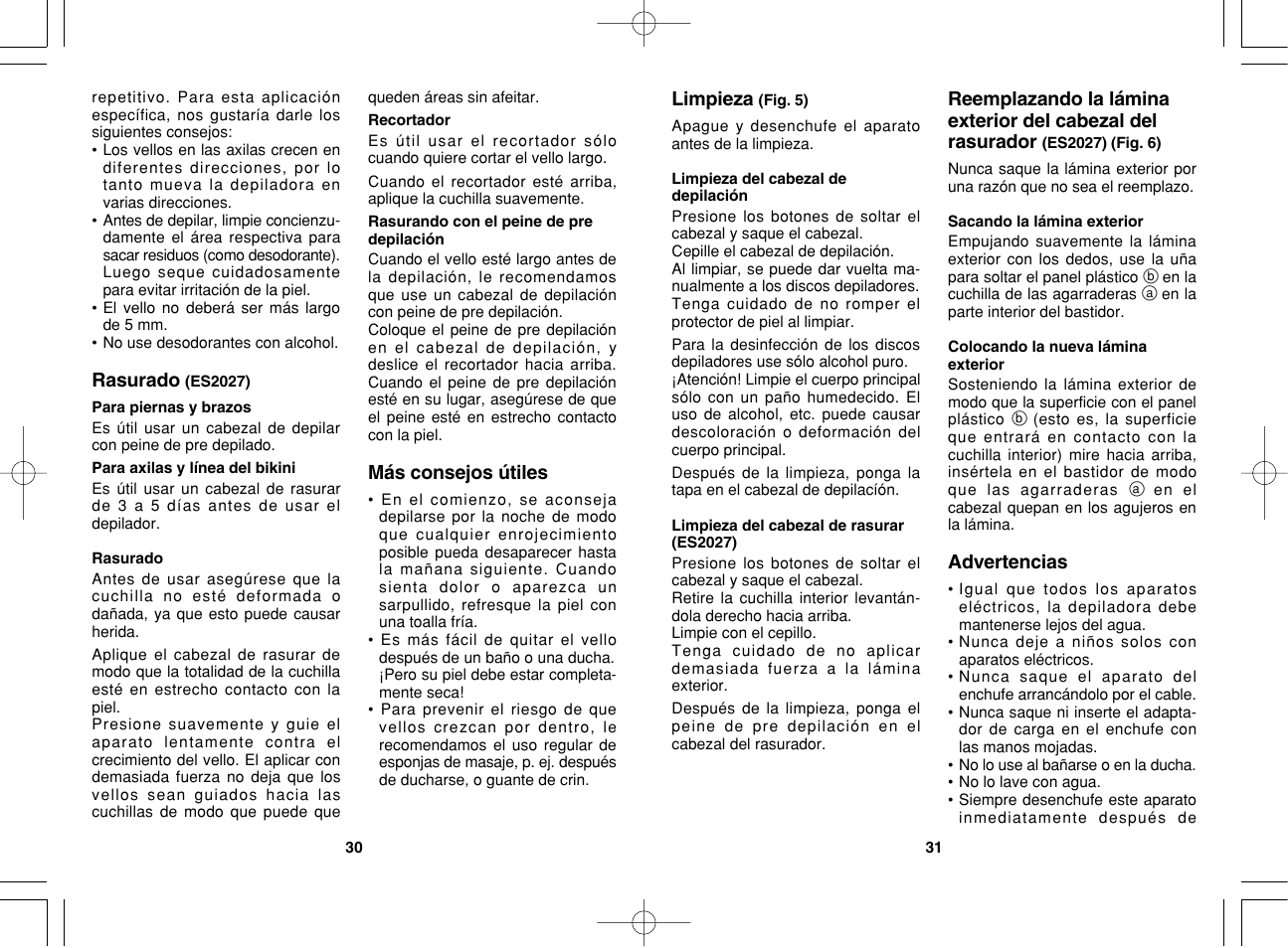 Panasonic ES2023 User Manual | Page 16 / 34