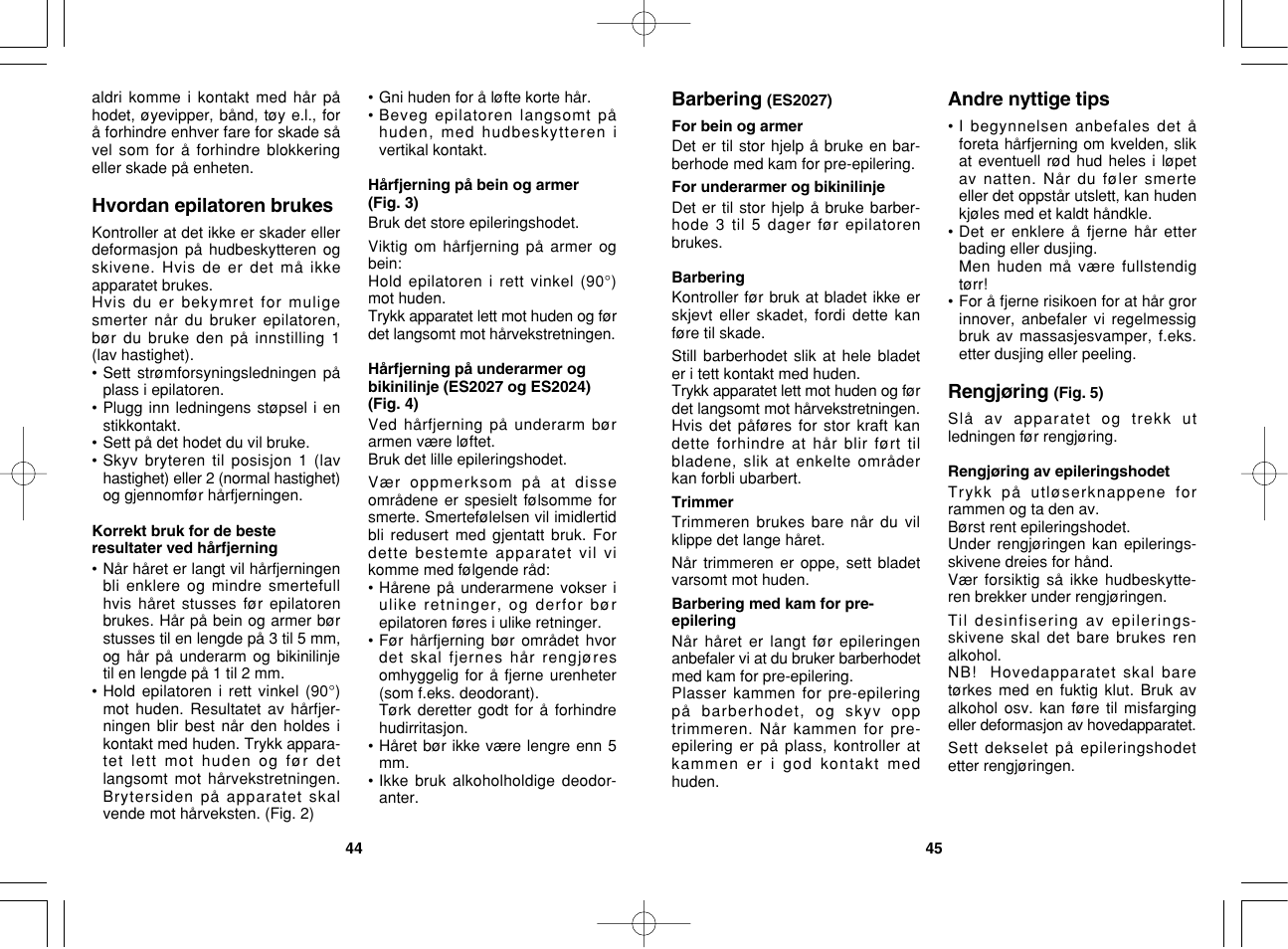 Panasonic ES2023 User Manual | Page 23 / 34