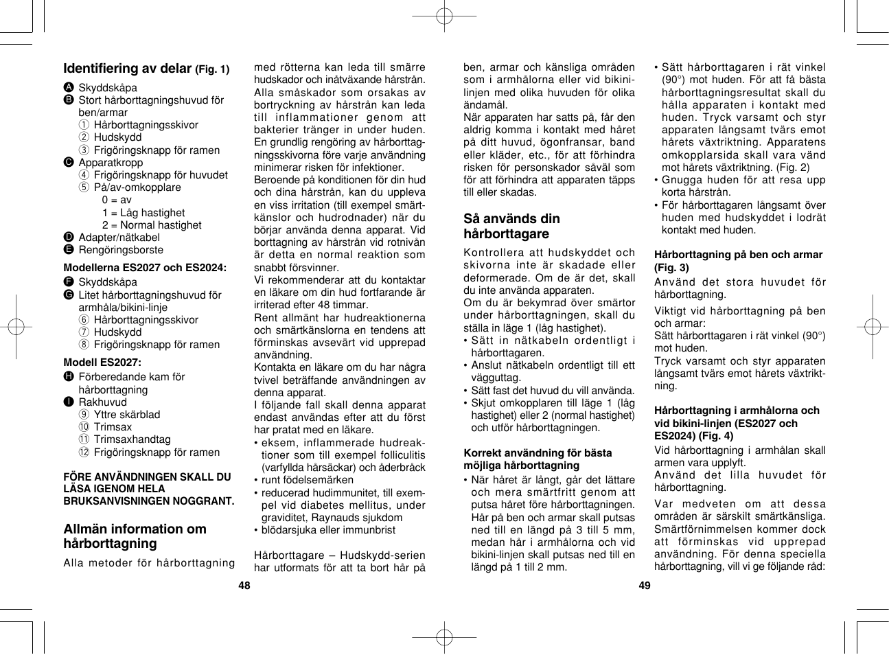 Panasonic ES2023 User Manual | Page 25 / 34