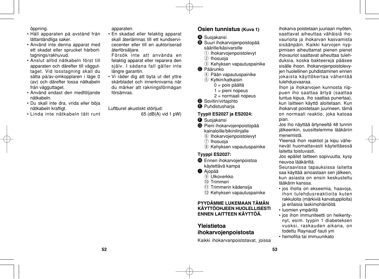 Panasonic ES2023 User Manual | Page 27 / 34