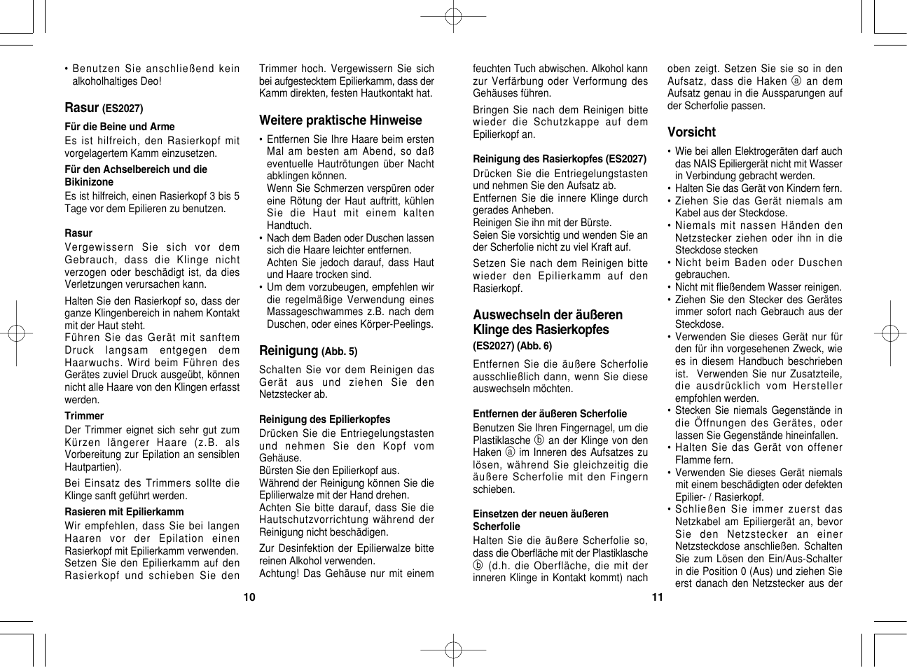 Panasonic ES2023 User Manual | Page 6 / 34