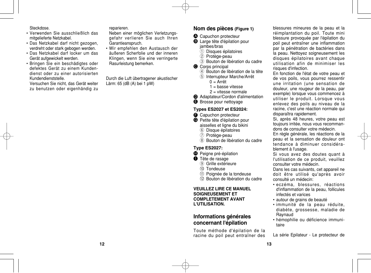 Panasonic ES2023 User Manual | Page 7 / 34
