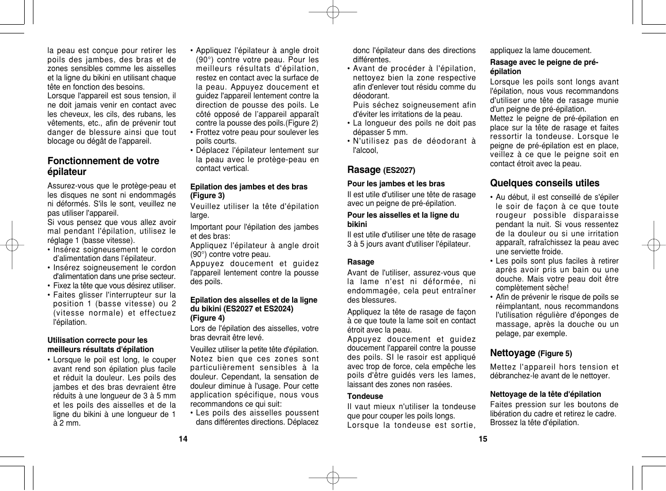 Panasonic ES2023 User Manual | Page 8 / 34