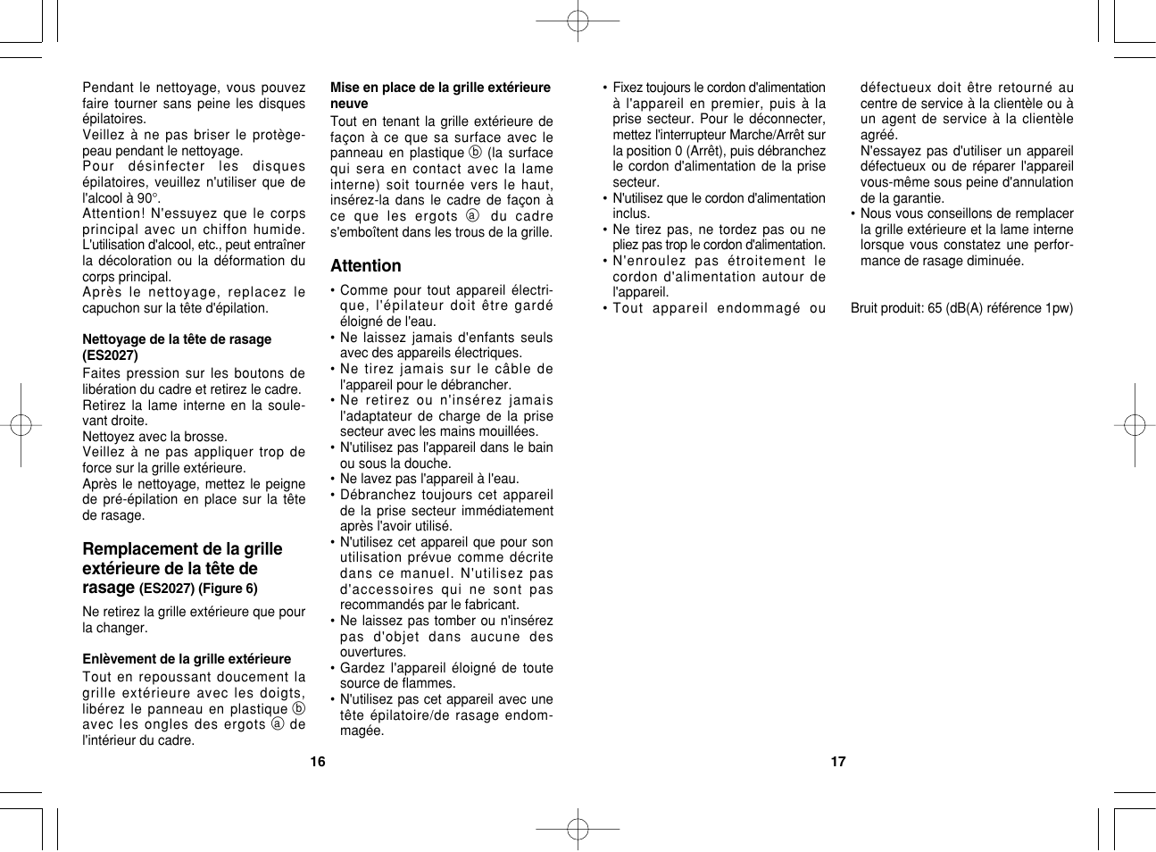 Panasonic ES2023 User Manual | Page 9 / 34