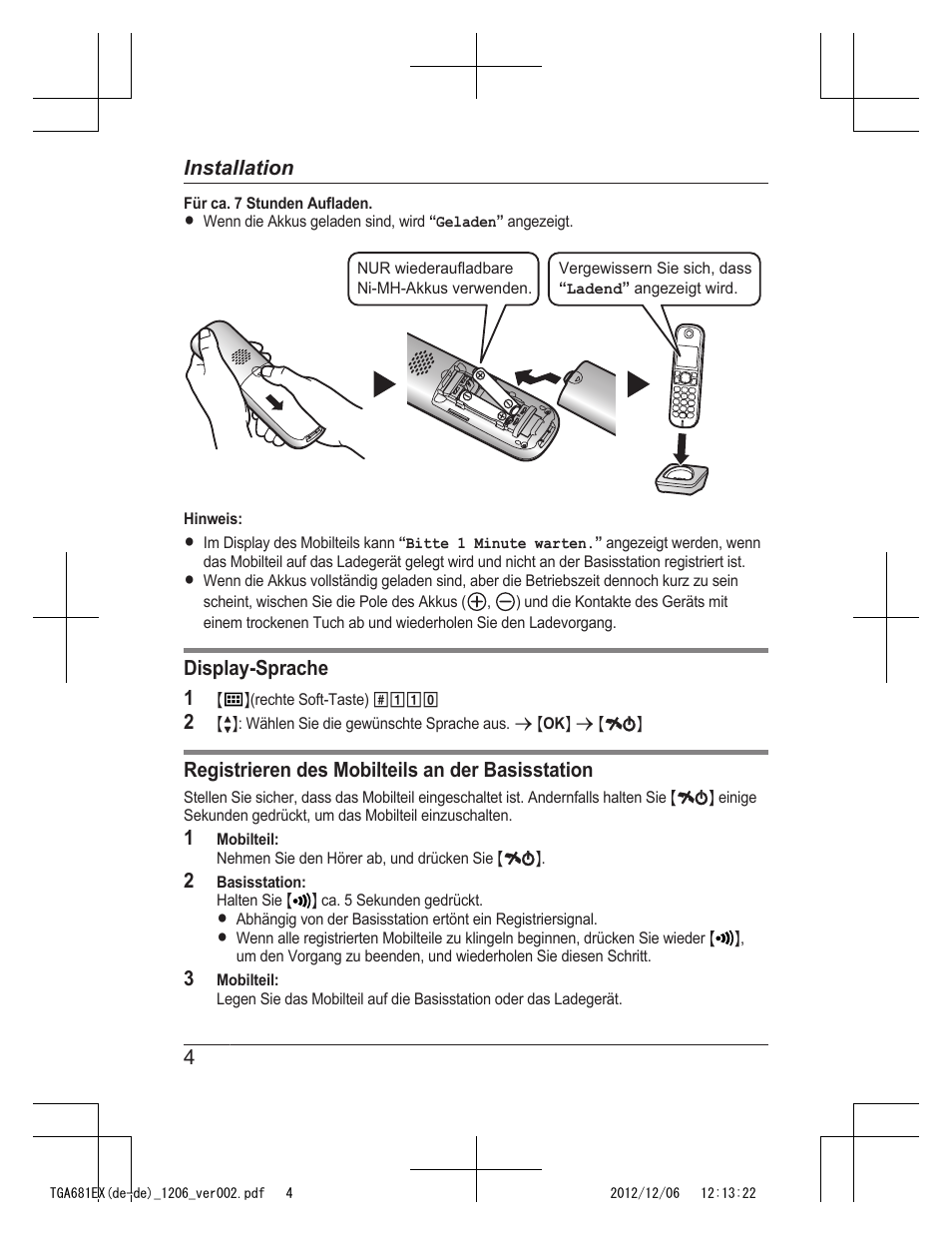 Panasonic KXTGA785EX User Manual | Page 12 / 112