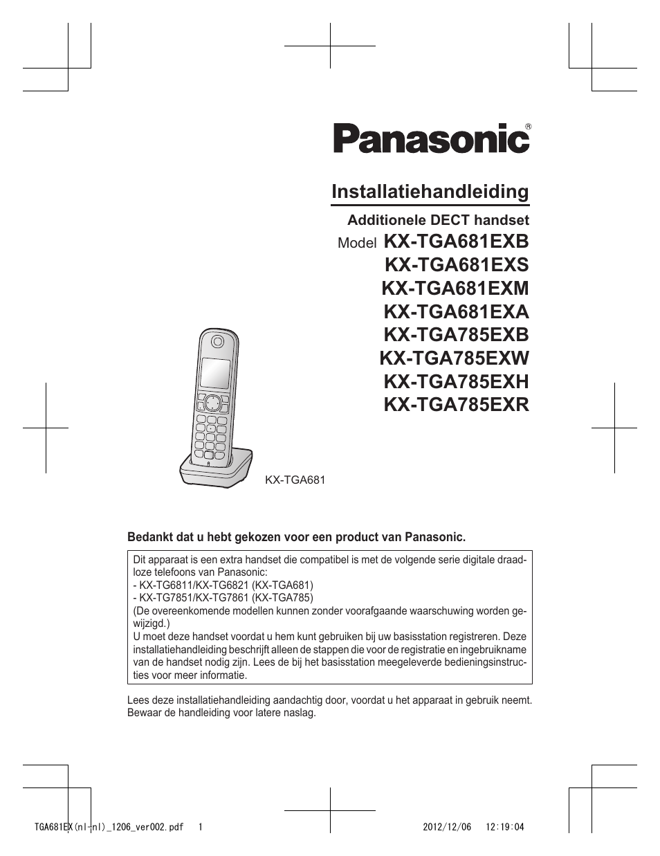 4_tga681ex(nl-nl)_1206_ver002.pdf | Panasonic KXTGA785EX User Manual | Page 25 / 112